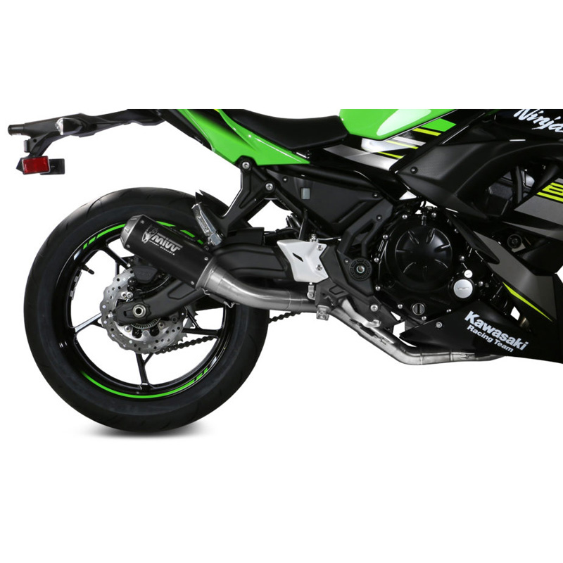 Mivv K Sm B Mk Full Exhaust Black Steel For Kawasaki Ninja