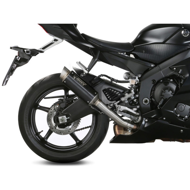 Mivv Y 063 LXBP GP Pro Slip On Exhaust Black Steel For Yamaha YZF R6