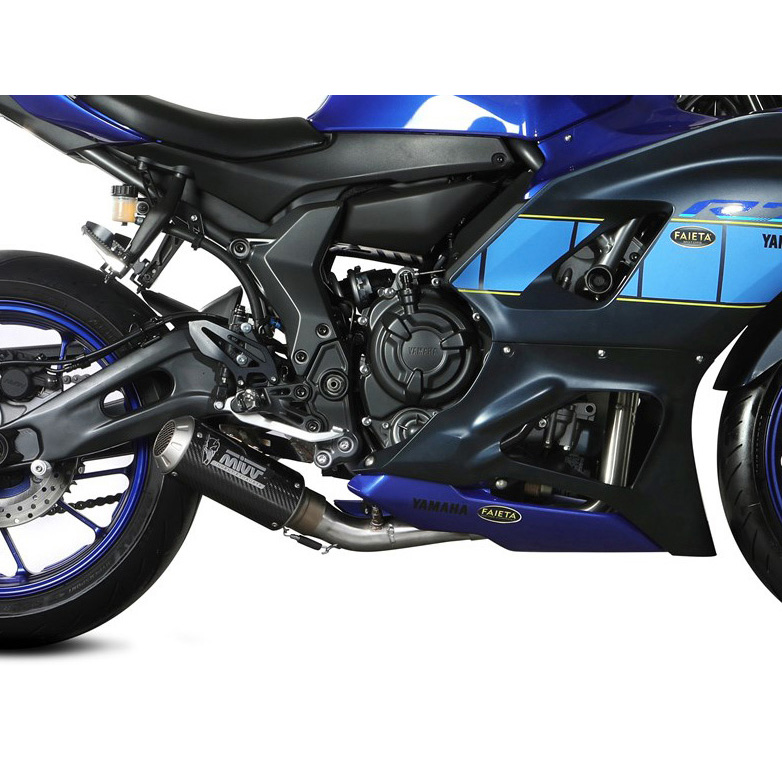 Mivv Y 072 SM3C MK3 Full System Exhaust Carbon For Yamaha YZF R7 2021