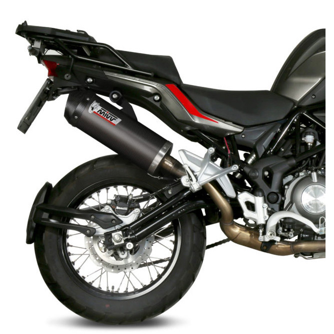 Mivv E 004 LEC Oval Slip On Exhaust Carbon For Benelli TRK 502X 22