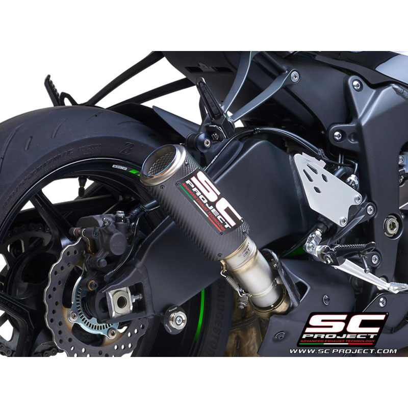 SC Project K35 T36C CR T Slip On Exhaust Carbon Fiber Kawasaki Ninja