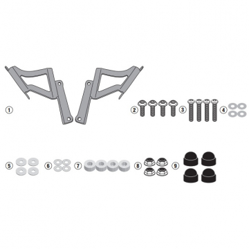 view Givi A4128A Specific Windshield Fitting Kit for Kawasaki Z650/Z900 (2020-2021)