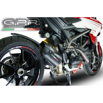 view GPR E4.D.127.FNE4 Furore Evo4 Nero Slip-on Exhaust for Ducati Hyperstrada 939 '16-'18