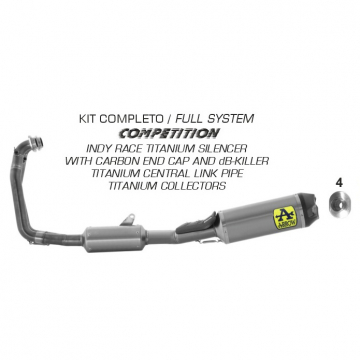 view Arrow 71215CKZ Competition Full Exhaust for Aprilia RS660 (2020-)