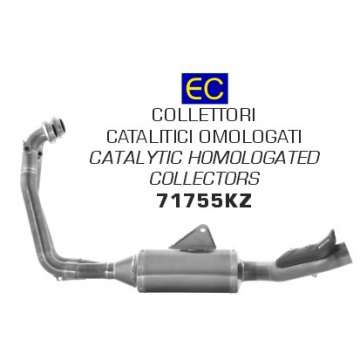 view Arrow 71755KZ Catalytic Homologated Collector for Aprilia RS660 (2020-)