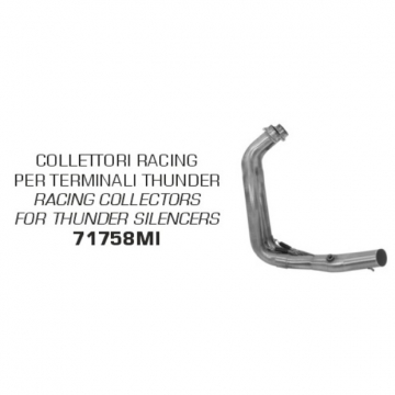 view Arrow 71758MI Racing Exhaust Collector, Thunder Exhaust for Yamaha MT-07 (2021-)