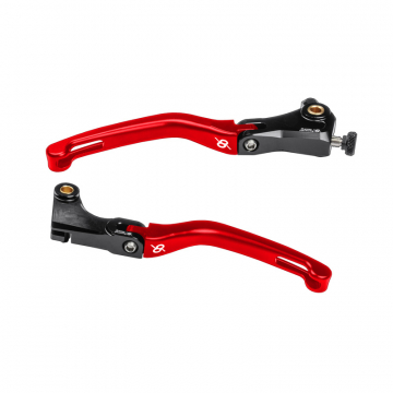 view Bonamici KL02-BLACK-RED Folding Levers, Black/Red for BMW S1000RR (2009-2014)