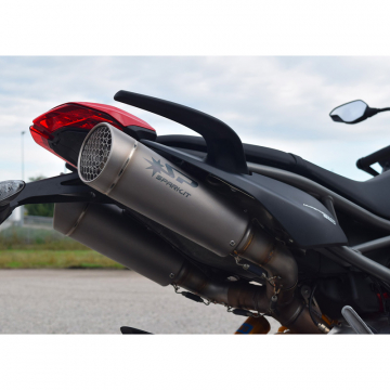 view Spark GDU1808T Double Grid-O Titanium Semi-Full Exhaust for Ducati Hypermotard 950/SP (2019-)