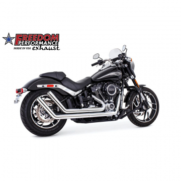view Freedom Performance HD00758 Upswept Star 2.5" Exhausts, Chrome Harley Softails (2018-)