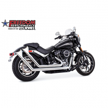 view Freedom Performance HD00763 Upswept Sharktail 2.5" Exhausts, Chrome Harley Softails (2018-)