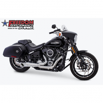 view Freedom Performance HD00808 2:1 Turnout Exhaust, Chrome Harley Softails (2018-)