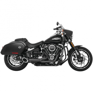 view Freedom Performance HD00811 2:1 Turnout Exhaust, Black Harley Softails w/ Bags (2018-)