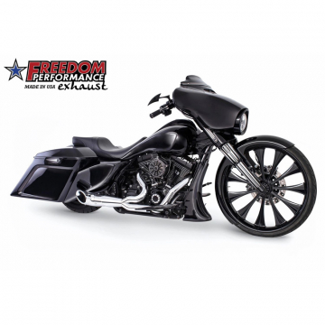 view Freedom Performance HD00846 2:1 Turnout Exhaust, Black Harley Touring (2017-)