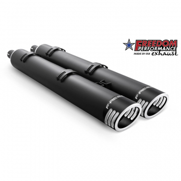 view Freedom Performance IN00040 Racing 4" Slip-on Exhausts, Black for Indian Challenger