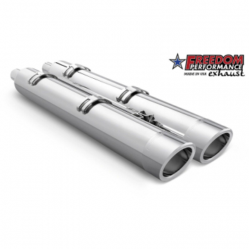 view Freedom Performance IN00041 Liberty 4" Slip-on Exhausts, Chrome for Indian Chieftain