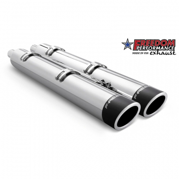 view Freedom Performance IN00042 Liberty 4" Slip-on Exhausts, Chrome for Indian Chieftain