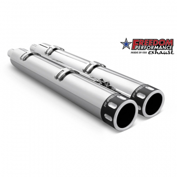 view Freedom Performance IN00045 Eagle 4" Slip-on Exhausts, Chrome for Indian Chieftain