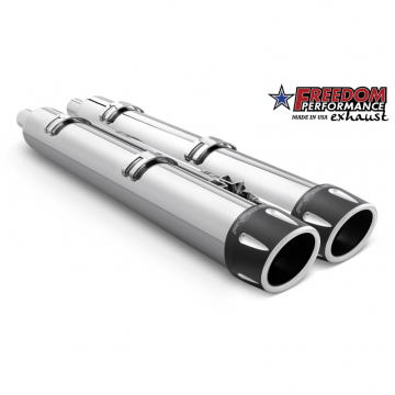 view Freedom Performance IN00056 Combat 4.5" Slip-on Exhausts, Chrome for Indian Chieftain