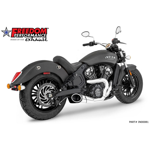 Freedom Performance IN00081 Combat 2-into-1 Shorty Exhaust, Chrome