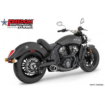 view Freedom Performance IN00086 Combat 2-into-1 Shorty Exhaust, Black for Indian Scout '14-