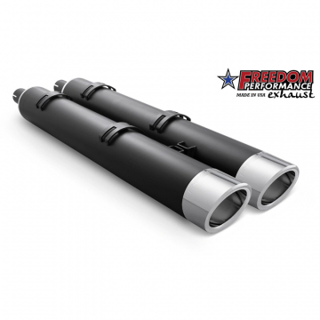 view Freedom Performance IN00214 Liberty 4 inch Slip-on Exhausts, Black for Indian Challenger