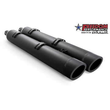 view Freedom Performance IN00225 Liberty 4 inch Slip-on Exhausts, Black for Indian Challenger