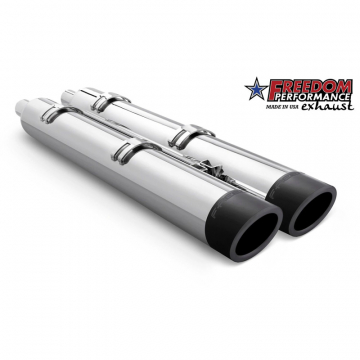 view Freedom Performance IN00234 Liberty 4 inch Slip-on Exhausts, Chrome for Indian Challenger