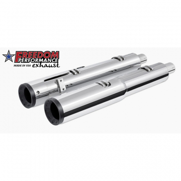 view Freedom Performance IN00243 4.5" 2-Step Slip-on Exhausts, Chrome for Indian Challenger