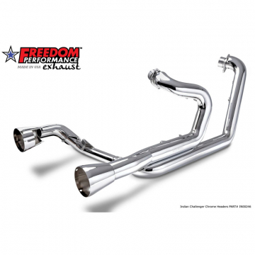 view Freedom Performance IN00246 True-Dual Headers, Chrome for Indian Challenger