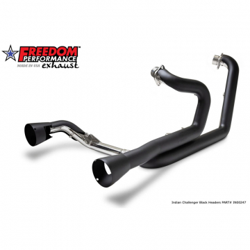 view Freedom Performance IN00247 True-Dual Headers, Black for Indian Challenger