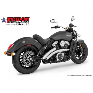 view Freedom Performance IN00338 Radical Radius Exhaust, Chrome for Indian Scout/Sixty '15-