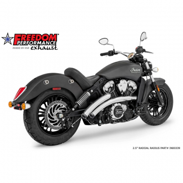 view Freedom Performance IN00339 Radical Radius Exhaust, Chrome for Indian Scout/Sixty '15-