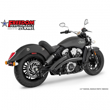 view Freedom Performance IN00342 Radical Radius Exhaust, Black for Indian Scout/Sixty '15-