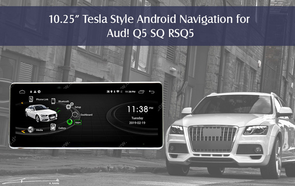 10.25inch Tesla Style android navigation