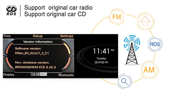 Supports Original Car radio