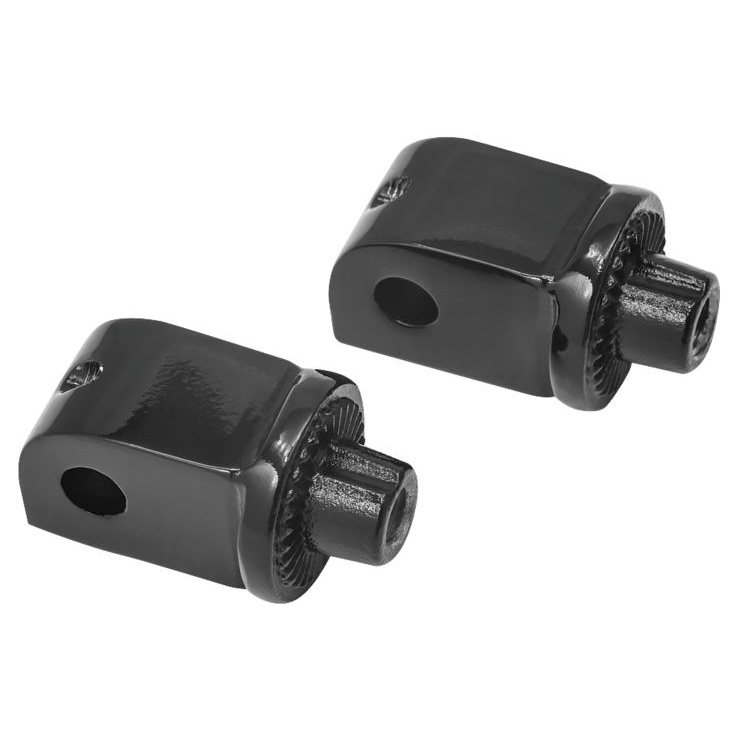 Kuryakyn 8869 Splined Adapter / Pegs Mounts, Gloss Black for OEM Peg ...