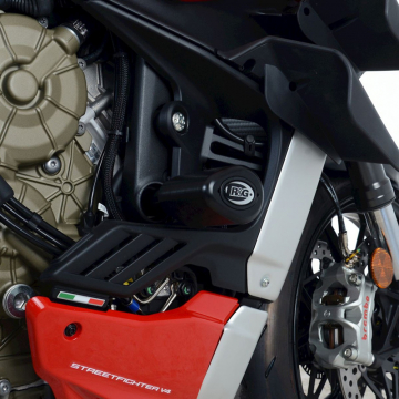 view R&G CP0496BL Aero Style Crash Protectors, Black for Ducati Streetfighter V4 (S) '20-