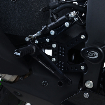view R&G RSET36BK Adjustable Rearsets for Kawasaki ZX-6R (2019-)