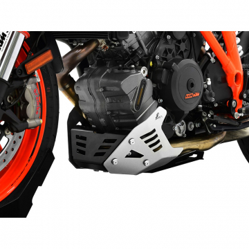 view Zieger 10004572 Skid Plate, Black/Silver for KTM 1290 Superduke R / GT (2014-2019)