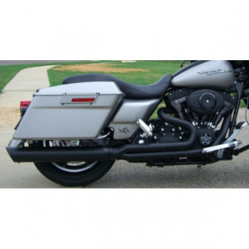 view D&D 502N-31 Fat Cat 2:1 Full Exhaust, Black for Harley Touring (1995-2008)