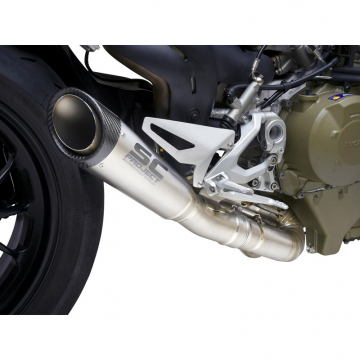 view SC-Project D33-LT41T S1 Slip-on Exhaust, Titanium for Ducati Streetfighter V4/S (2020-)