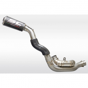 view SC-Project D33-T68C CR-T Half Exhaust, Carbon for Ducati Streetfighter V4/S (2020-)