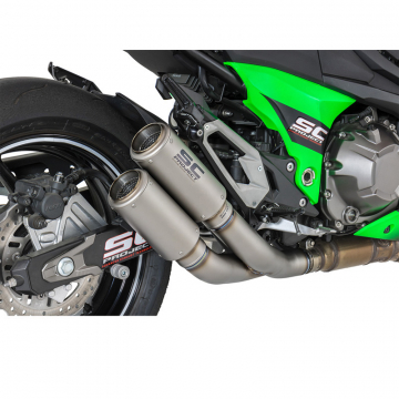 view SC-Project K15-DT36T Dual CR-T Exhaust for Kawasaki Z800 (2013-)