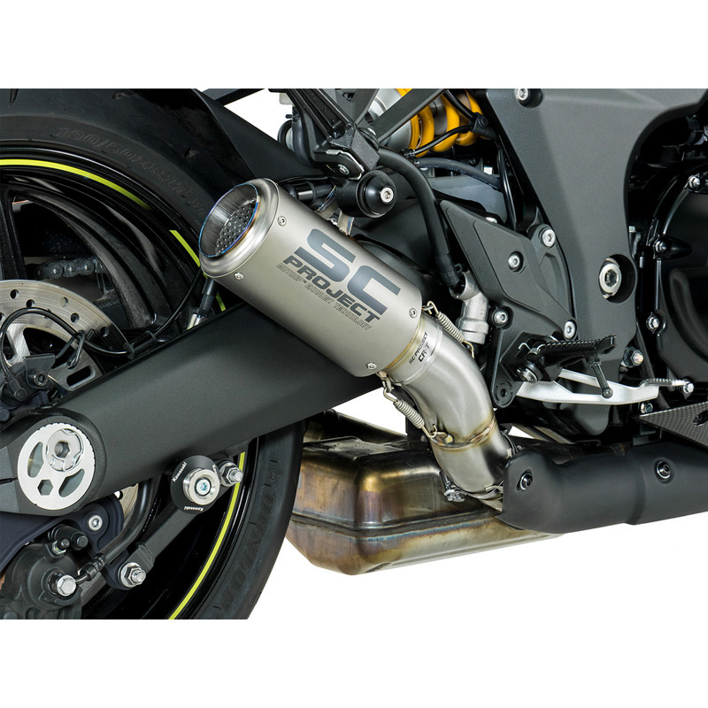 SC-Project K24-36T CR-T Slip-on Exhaust, Titanium for Kawasaki Z1000 ...