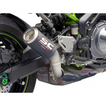 view SC-Project K25-T36CR CR-T Slip-on Exhaust, Carbon for Kawasaki Z900 '17-'19