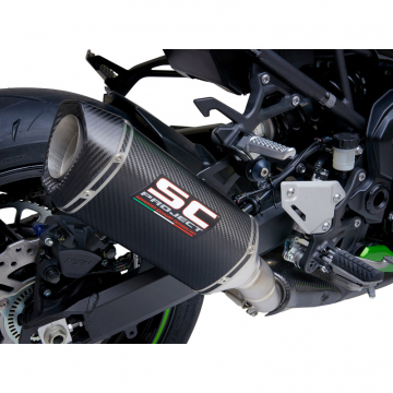 view SC-Project K34-T124C SC1-S Slip-on Exhaust, Carbon for Kawasaki Z900 (2020-)