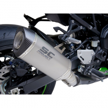 view SC-Project K34-T124T SC1-S Slip-on Exhaust, Titanium for Kawasaki Z900 (2020-)