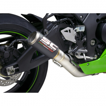 view SC-Project K38-DET36C CR-T Slip-on Exhaust, Carbon for Kawasaki ZX-10R/RR '21-