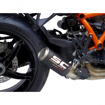 view SC-Project KTM16-38CR CR-T Slip-on Exhaust, Carbon Fiber for KTM 1290 Super Duke R (2020-)