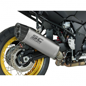 view SC-Project S10-85T Adventure Slip-on Exhaust, Titanium Suzuki DL1000 V-Strom '17-'19